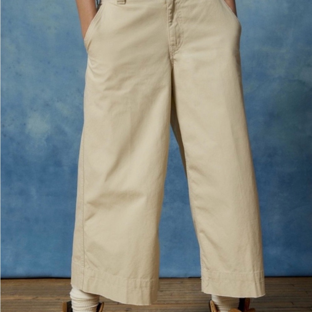 BDG Joey Adjustable-Waistband Culotte Pant - Beige